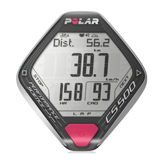 Polar CS500+ Kurzanleitung