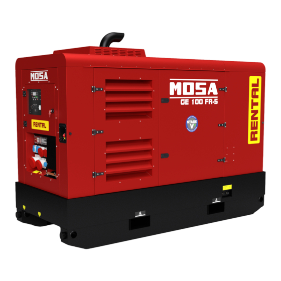 Mosa GE 85 FR-5 Bedienungs- Und Wartungshandbuch