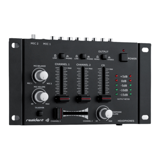 resident dj TMX-2211 Bedienungsanleitung
