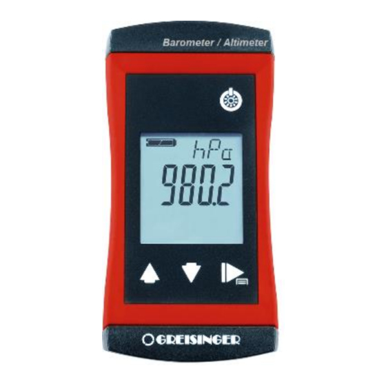 GREISINGER G 1110 Handbücher