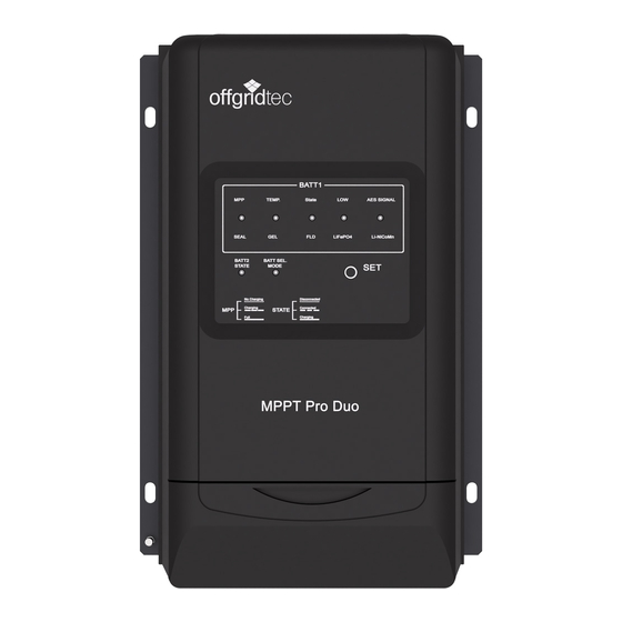Offgridtec MPPT Pro Duo Bedienungsanleitung