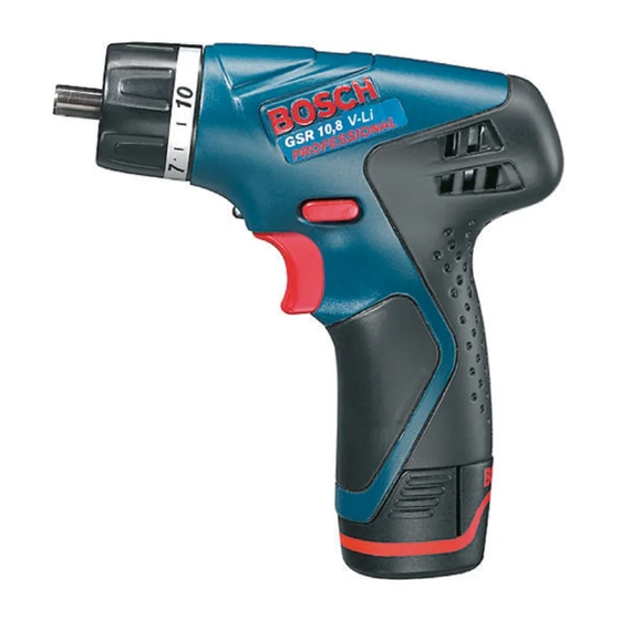 Bosch GSR 10,8 V-LI Professional Originalbetriebsanleitung