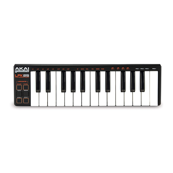 Akai Professional LPK25 Wireless Benutzerhandbuch