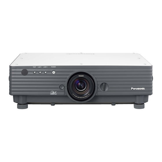 Panasonic PT-D5500E Bedienungsanleitung