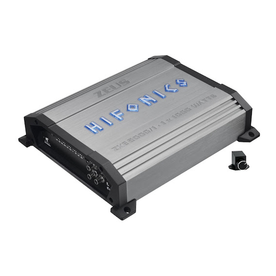 Hifonics ZEUS EVOLUTION ZXE2000/1 Bedienungsanleitung