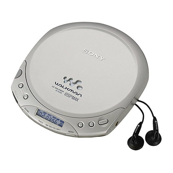 Sony D-E221 Bedienungsanleitung