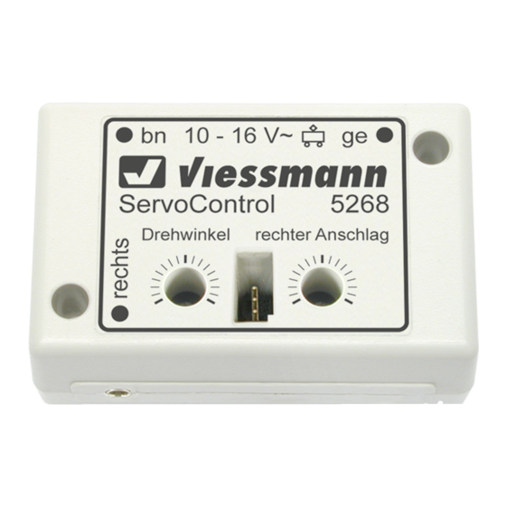 Viessmann 5268 ServoControl Bedienungsanleitung