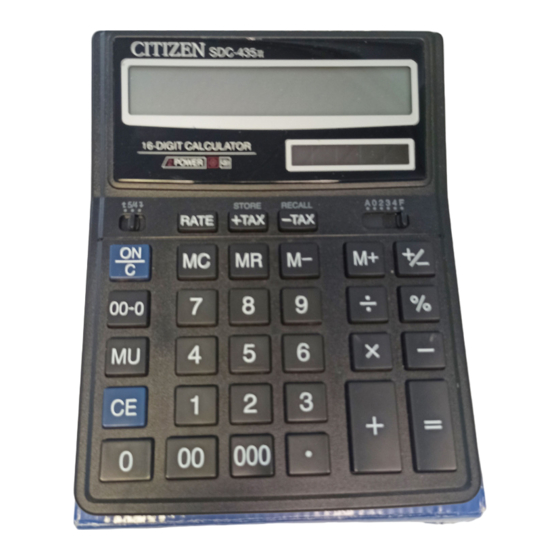 Citizen SDC-435II Anweisungshandbuch