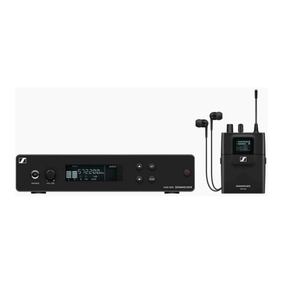 Sennheiser XS Wireless IEM Bedienungsanleitung