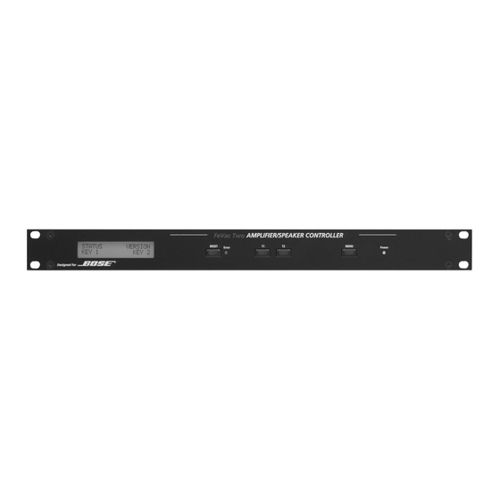 Bose FeVac Two Amplifier/Speaker Controller Installationsanleitung