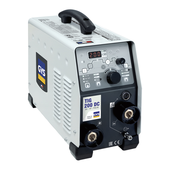 GYS TIG 200 DC HF FV Bedienungsanleitung
