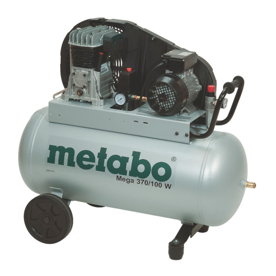 Metabo Mega 370/100 W Originalbetriebsanleitung