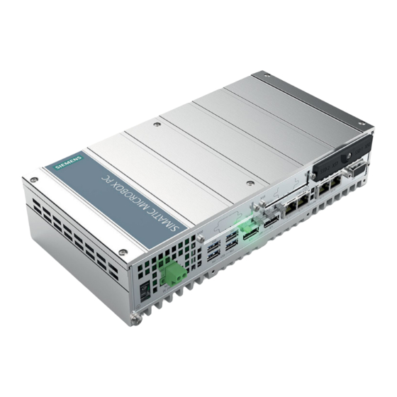 Siemens SIMATIC IPC BX-39A Schnellinstallationsanleitung