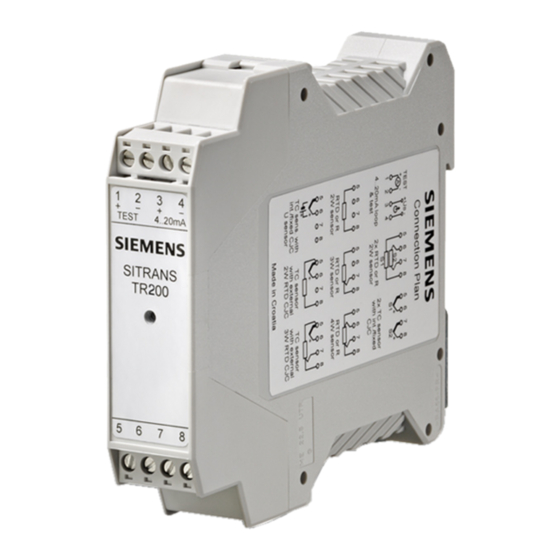 Siemens SITRANS TR200 Produktinformation
