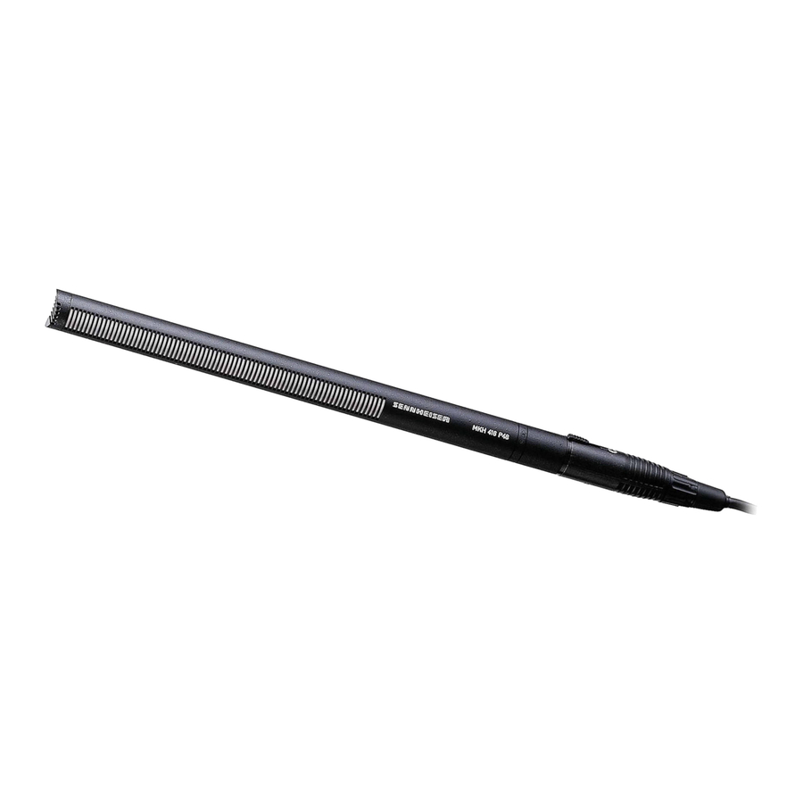 Sennheiser MKH 416 Bedienungsanleitung