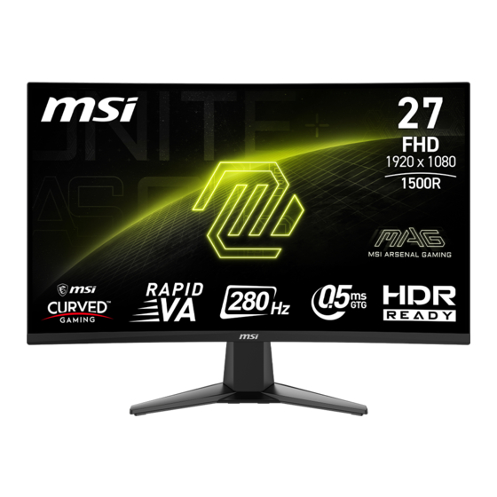 MSI MAG 276CXF Benutzerhandbuch