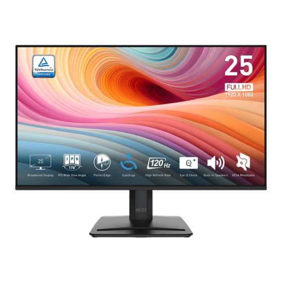 MSI PRO MP251 E2 Benutzerhandbuch