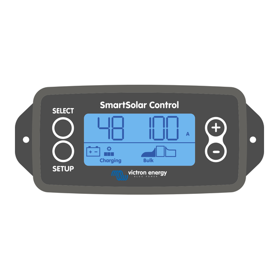 Victron energy SmartSolar Control Bedienungsanleitung