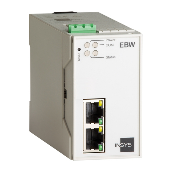 INSYS EBW-E100 Benutzerhandbuch