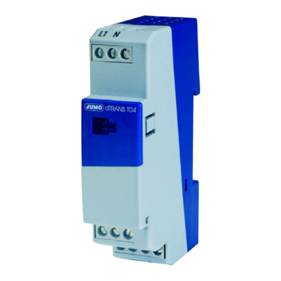 JUMO dTRANS T04 Betriebsanleitung