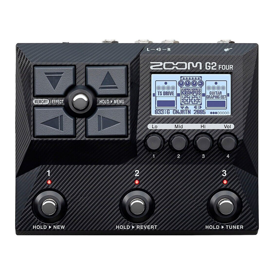 Zoom G2 FOUR Kurzanleitung