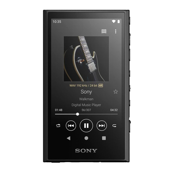 Sony walkman NW-A306 Bedienungsanleitung