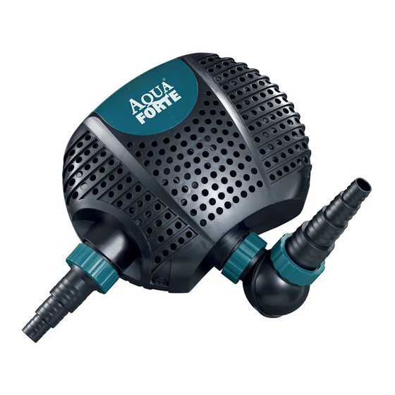 AquaForte O-Plus-Serie Bedienungsanleitung