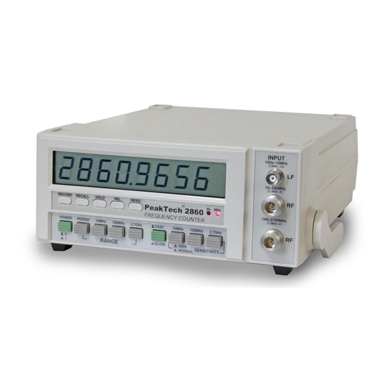 PeakTech 2860 Bedienungsanleitung