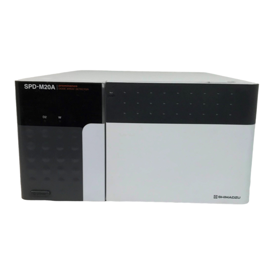 Shimadzu SPD-M20A Benutzerhandbuch