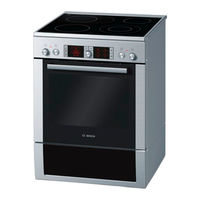 Bosch HCE8544.3 Edelstahl Elektro-Standherd 60 cm breit mit Glaskeramik-Kochfeld Gebrauchsanleitung