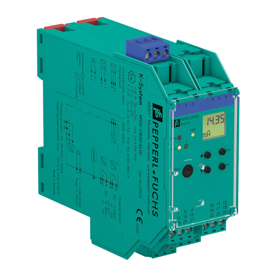 Pepperl+Fuchs KFD2-CRG2-Ex1.D Kurzanleitung