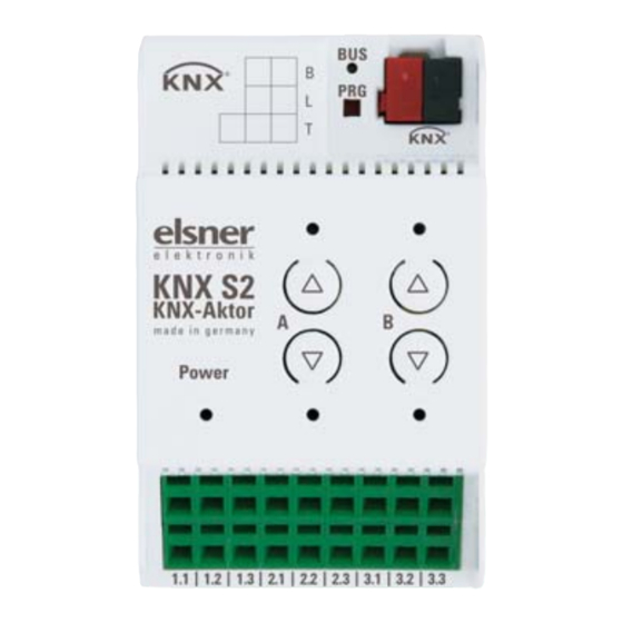 Elsner KNX S2 Technische Daten Und Installationshinweise