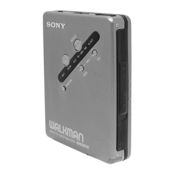 Sony Walkman WM-EX672 Bedienungsanleitung