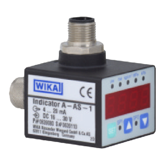 WIKA A-AS-1 Betriebsanleitung