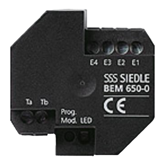 SSS Siedle BEM 650-0 Produktinformation