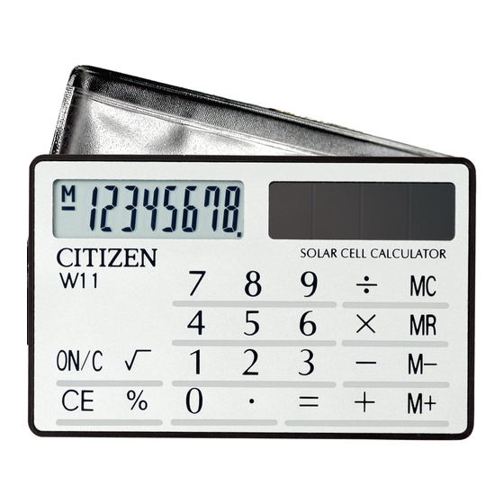 Citizen W11-S Bedienungsanleitung