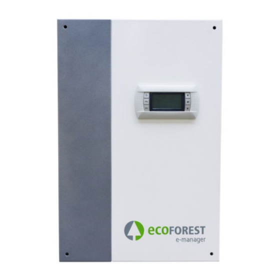 ECOFOREST ecoSMART e-manager Installerhandbuch