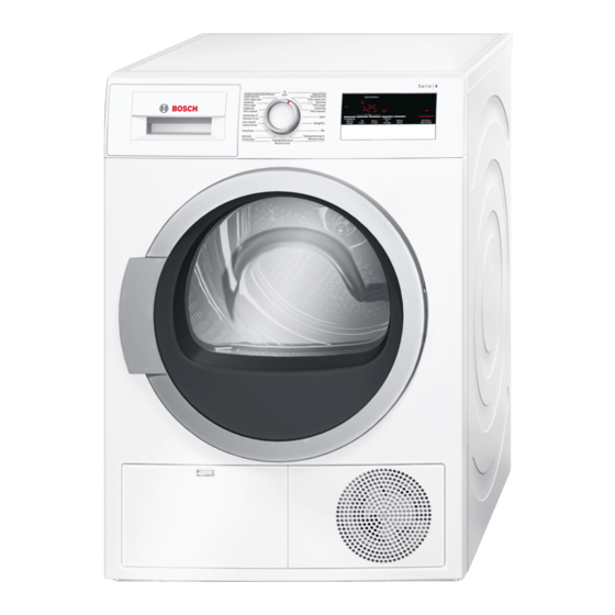 Bosch WTN85202FG Gebrauchs- Und Aufstellanleitung
