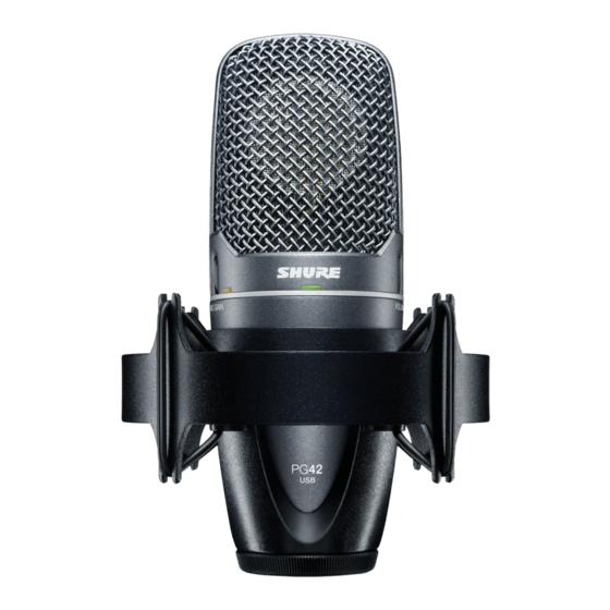 Shure PG42-USB Bedienungsanleitung