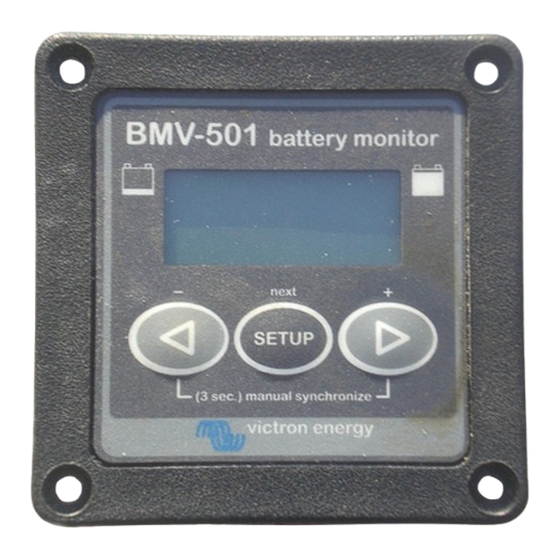 Victron energy BMV-501 Bedienungsanleitung
