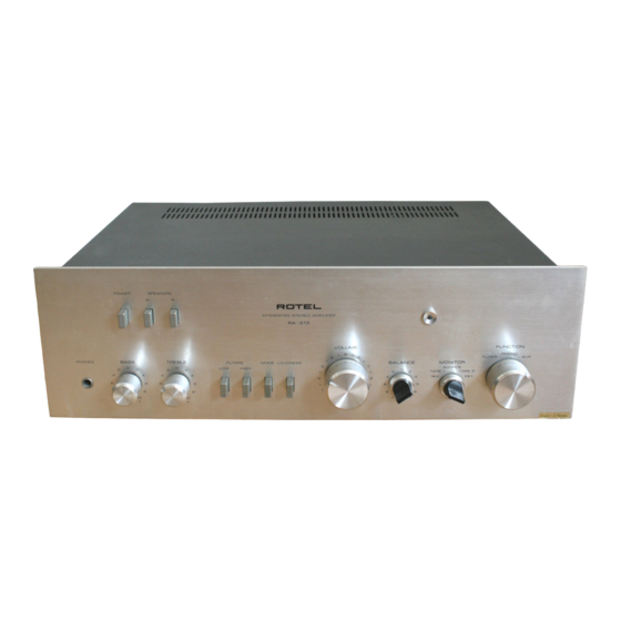 Rotel RA-313 Bedienungsanleitung