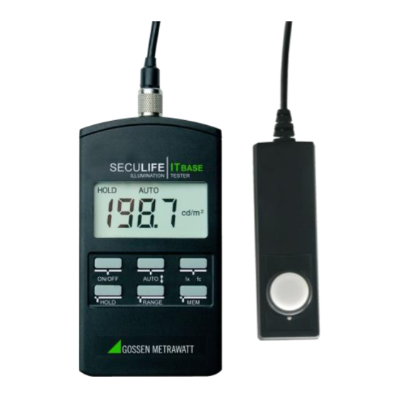 Gossen MetraWatt SECULIFE IT BASE Bedienungsanleitung