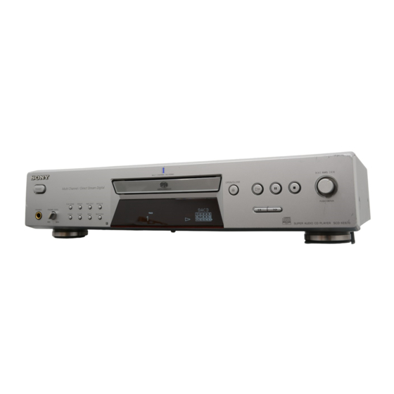 Sony SCD-XE670 Bedienungsanleitung