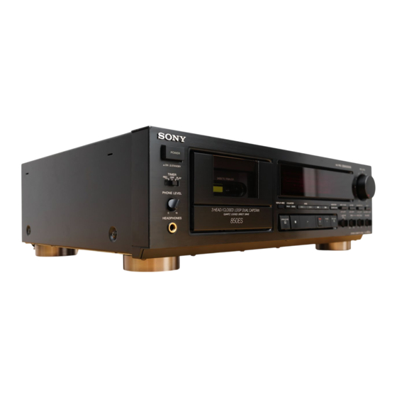 Sony TC-K850ES Bedienungsanleitung