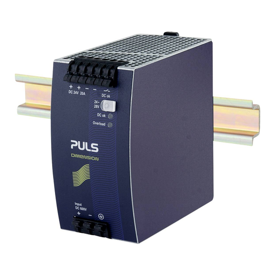 PULS DIMENSION QTD20 Serie Bedienungsanleitung