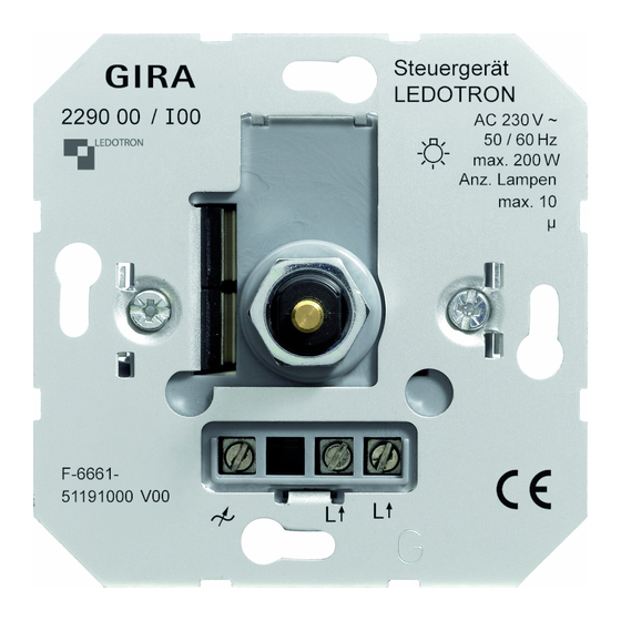 Gira 2290 00 Bedienungsanleitung