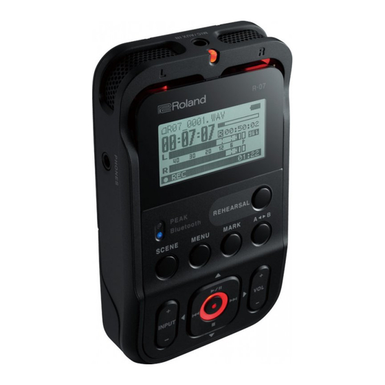 Roland R-07 Bedienungsanleitung
