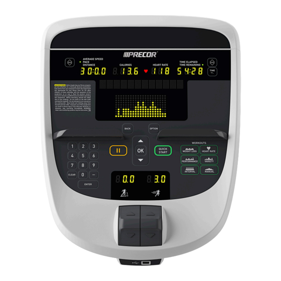 Precor P30-Konsole Betrieb Und Instandhaltung