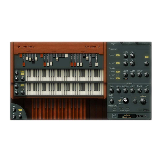 LinPlug Organ 3 Bedienungsanleitung