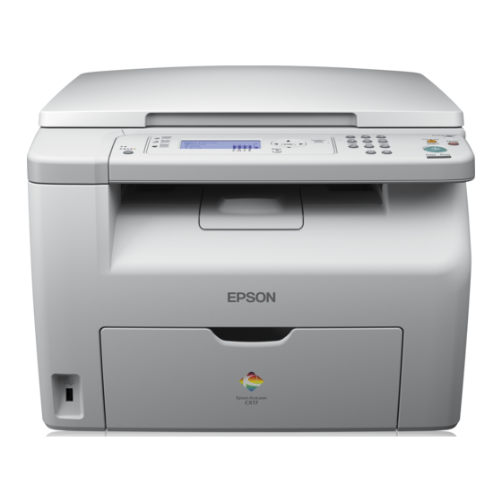 Epson AcuLaser CX17 Serie Installationshandbuch